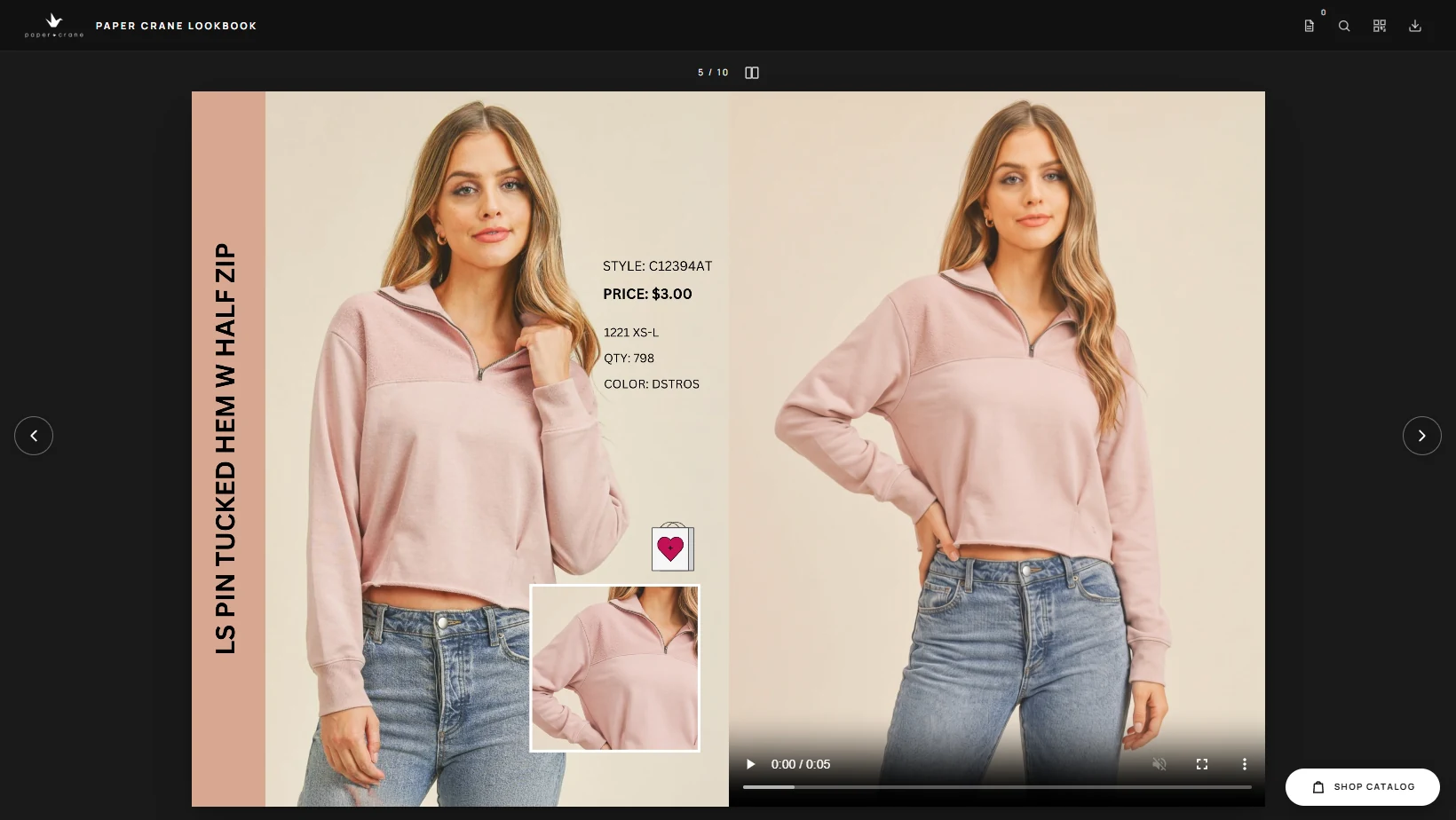A styled product spread in the Paper Crane lookbook